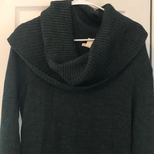 Cowl neck tunic sweater